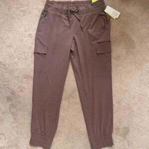 All in Motion Pink Track Pants with Elastic Waistband